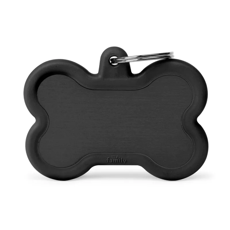 MY FAMILY Black Bone XL Aluminium Black Rubber Markenprodukt